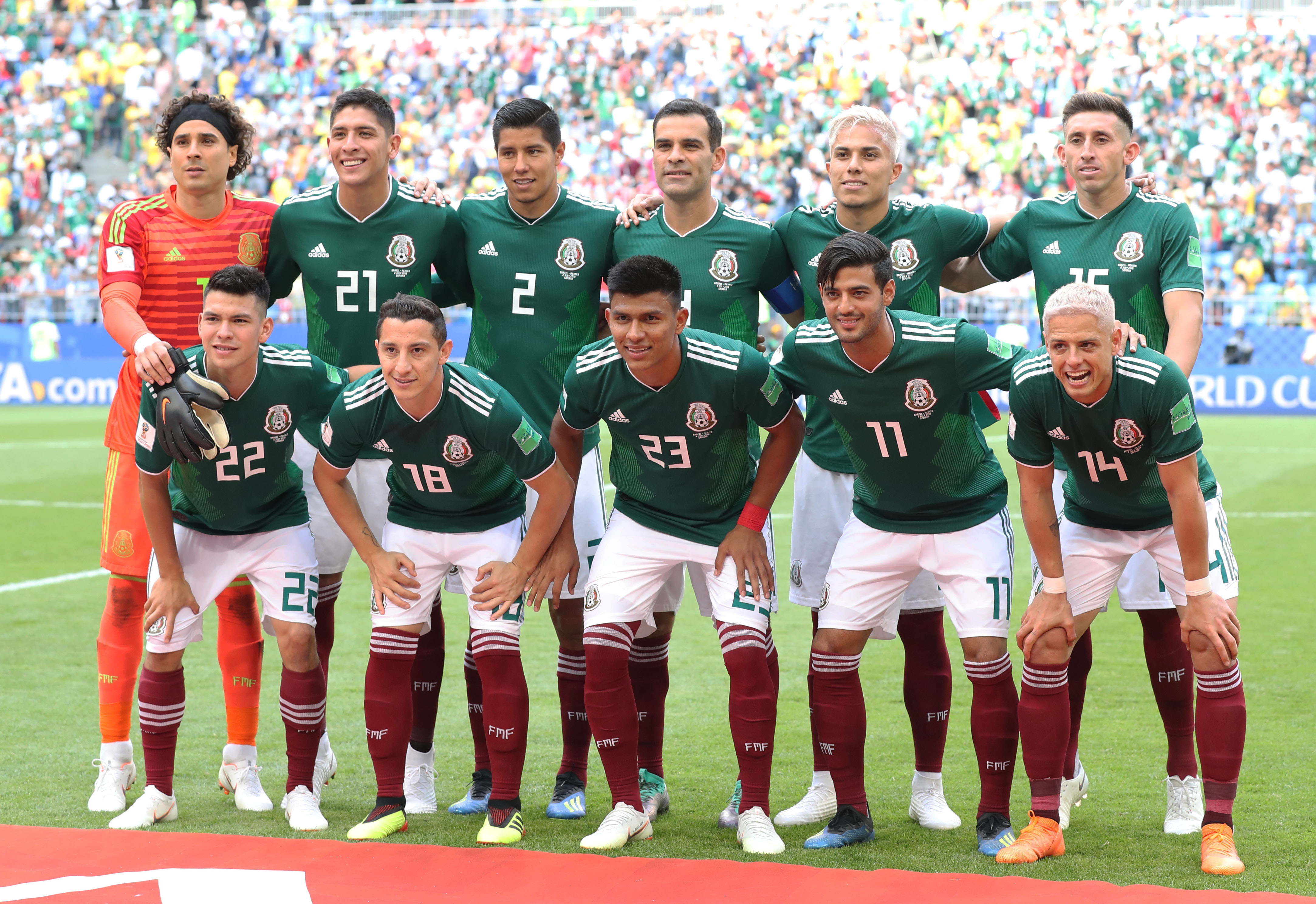 墨西哥足球队备战全球比赛